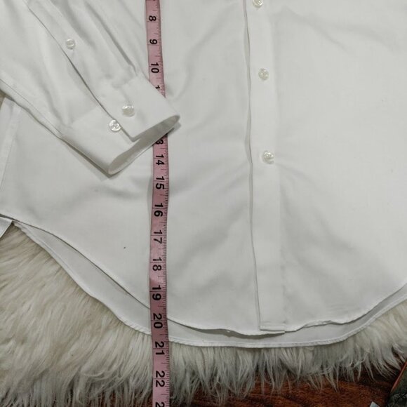 Calvin Klein White Slim Fit Performance Non-Iron Dress Shirt Men's Size 15 - Picture 13 of 13